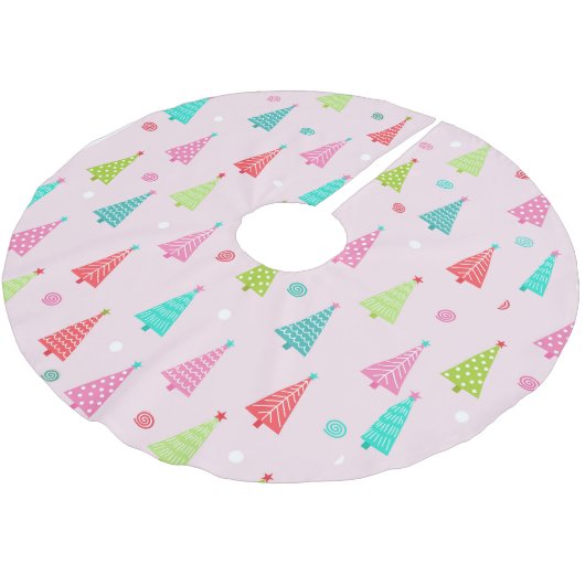 Pastel Christmas Tree Skirt Kerstboom Rok (Gekanteld)