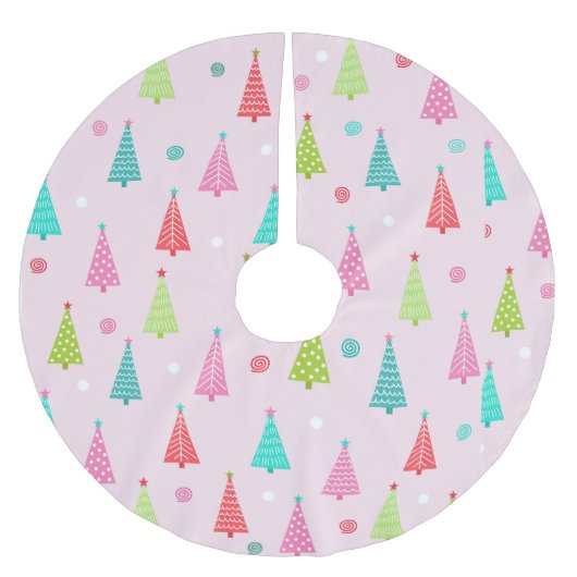 Pastel Christmas Tree Skirt Kerstboom Rok (Voorkant)