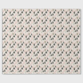 Pastel Christmas Trees Wrapping Paper Cadeaupapier (Vlak)