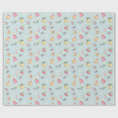 Pastel Christmas Wrapping Paper Cadeaupapier (Vlak)