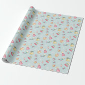Pastel Christmas Wrapping Paper Cadeaupapier (Uitgerold)