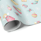 Pastel Christmas Wrapping Paper Cadeaupapier (Rol Hoek)
