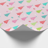 Pastel Christmas Wrapping Paper Cadeaupapier (Hoek)