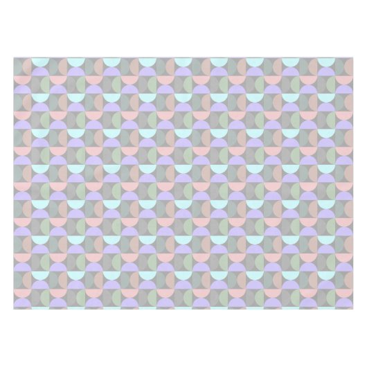 Pastel Circle Mid Century Modern patroon Tafelkleed (Voorkant (Horizontaal))