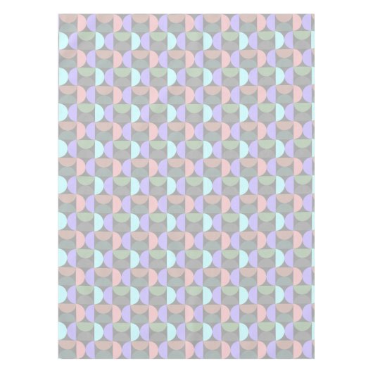 Pastel Circle Mid Century Modern patroon Tafelkleed (Voorkant)
