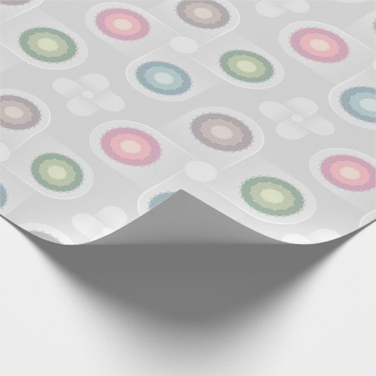 Pastel Circle Patroon Cadeaupapier (Hoek)
