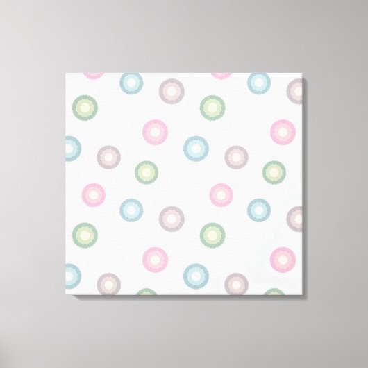 Pastel Circle Patroon Canvas Afdruk (Voorkant)