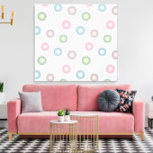 Pastel Circle Patroon Canvas Afdruk (Insitu (Woonkamer))