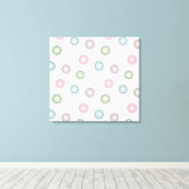 Pastel Circle Patroon Canvas Afdruk (Insitu (Houten vloer))