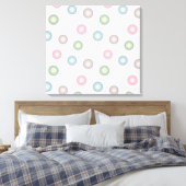 Pastel Circle Patroon Canvas Afdruk (Insitu (Slaapkamer))