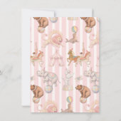 Pastel Circus Baby Shower Kaart (Achterkant)