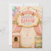 Pastel Circus Feest Kaart (Voorkant)