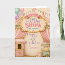 Pastel Circus Feest Kaart