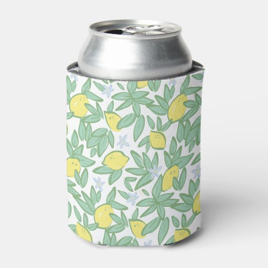 Pastel citroenen Koelbox Blikjeskoeler (Blikje Voorkant)