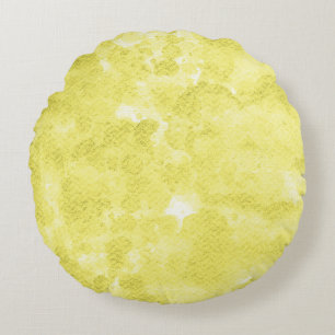 Pastel citroengele aquarel wash rond kussen