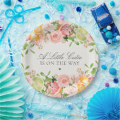 Pastel Citrus Floral Cutie Baby shower Dessert Papieren Bordje (Feest)