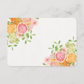 Pastel Citrus Floral Cutie Luier Raffle Insert Informatiekaartje (Achterkant)