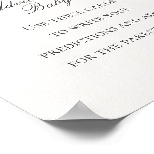 Pastel Citrus Floral Little Cutie Advies voor Baby Poster (Hoek)