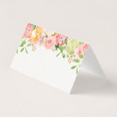 Pastel Citrus Floral Little Cutie Place Card Kaart (Achterkant)