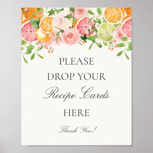 Pastel Citrus Floral Main Squeeze Deel een recept Poster (Voorkant)