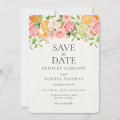 Pastel Citrus Floral Main Squeeze Sla de datum op Kaart (Voorkant)