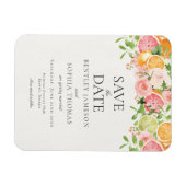 Pastel Citrus Floral Main Squeeze Sla de datum op Magneet (Horizontaal)