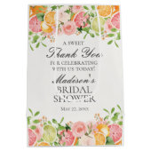 Pastel Citrus Floral Main Squeeze Vrijgezellenfees Medium Cadeauzakje (Achterkant)