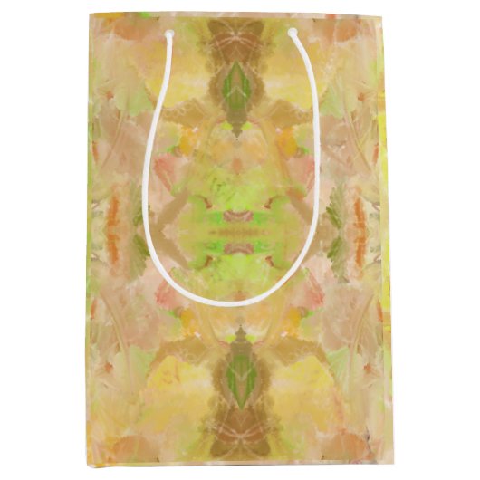 Pastel Citrus Waterverf Designer Print Patroon Medium Cadeauzakje (Voorkant)