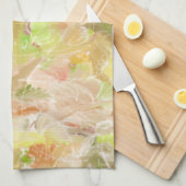 Pastel Citrus Waterverf Designer Print Patroon Theedoek (Quarter Fold)