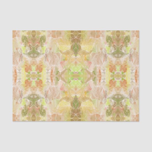 Pastel Citrus Waterverf Designer Print Patroon Tissuepapier (Voorkant)