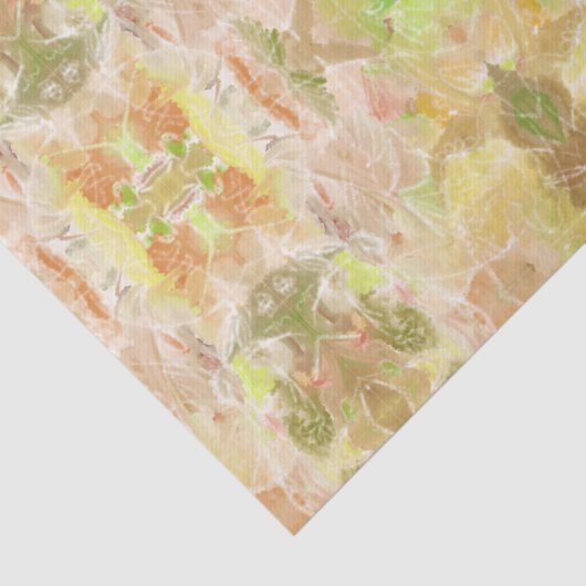 Pastel Citrus Waterverf Designer Print Patroon Tissuepapier (Detail)