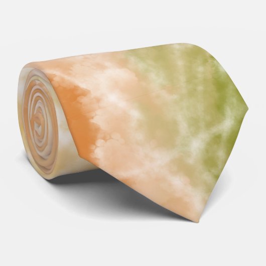 Pastel Citrus Waterverf Designer Print Stropdas (Opgerold)