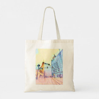 Pastel Cityscape Kruidenier Terug Tote Bag