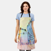 Pastel Cityscape Schort (Gedragen)