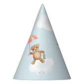 Pastel Classic Teddy Bear Perzik Blauw Feesthoedjes (Links)