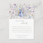 Pastel Classy  Waterverf Peacock Wedding Informatiekaartje<br><div class="desc">Classy Waterverf Peacock Collectie - het is een elegante waterverf Illustratie van de pastel waterverf florale pauw, met een moderne minimale aanraking. Ideaal voor je moderne bruiloft en feestjes. Het is zeer gemakkelijk om, met uw persoonlijke details aan te passen. Als u een ander bijpassend product of aanpassing nodig hebt,...</div>