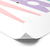 Pastel Clothes Pins Laundry Room Art Poster (Hoek)