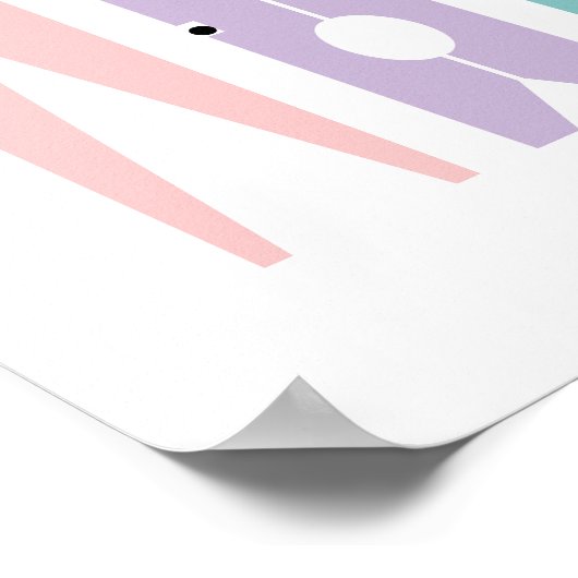 Pastel Clothes Pins Laundry Room Art Poster (Hoek)