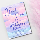Pastel Cloud 9 Meisjes 9e Verjaardag Kaart