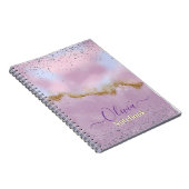 Pastel Cloud Amethyst Glitter Notitieboek (Rechterzijde)