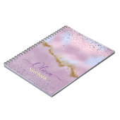 Pastel Cloud Amethyst Glitter Notitieboek (Linkerzijde)