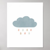 Pastel Cloud Girl Nursery Decor Poster (Voorkant)
