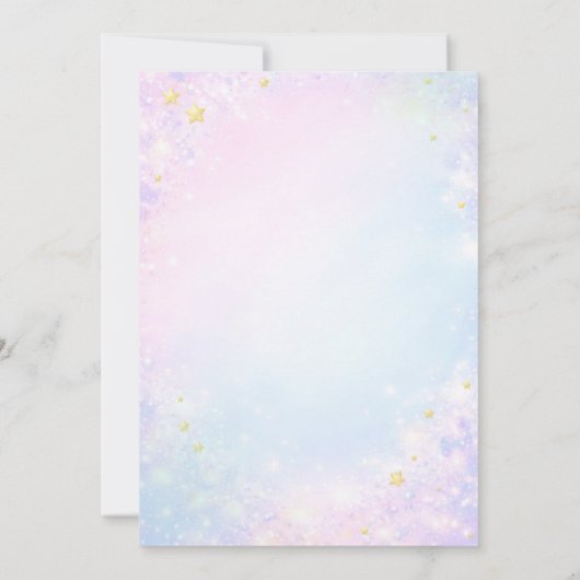 Pastel Cloud Magical Rainbow 4th birthday  Kaart (Achterkant)