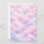 Pastel Cloud Unicorn Dreamscape Girl 10th Birthday Kaart (Achterkant)