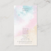 Pastel Cloud Waterverf Marketing Promotie Visitekaartje (Achterkant)