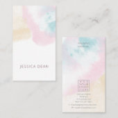 Pastel Cloud Waterverf Marketing Promotie Visitekaartje (Voorkant / Achterkant)