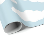 Pastel Clouds Aesthetic Baby Blue en White Cadeaupapier (Rol Hoek)