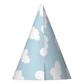 Pastel Clouds Aesthetic Baby Blue en White Feesthoedjes (Achterkant)