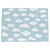 Pastel Clouds Aesthetic Baby Blue en White Groot Cadeauzakje (Voorkant)