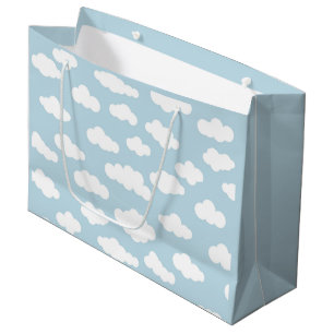 Pastel Clouds Aesthetic Baby Blue en White Groot Cadeauzakje